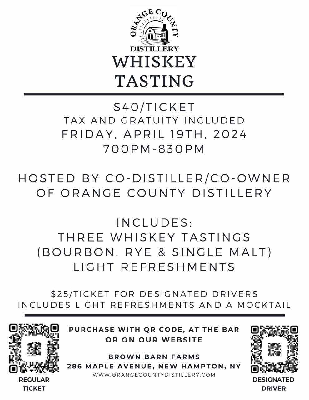 WHISKEY TASTING 04.19.24