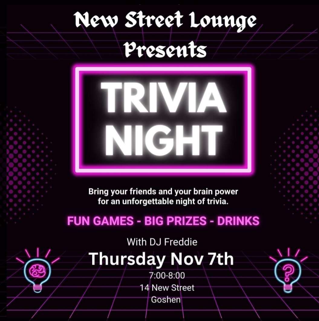 New Street Lounge Presents Trivia Night