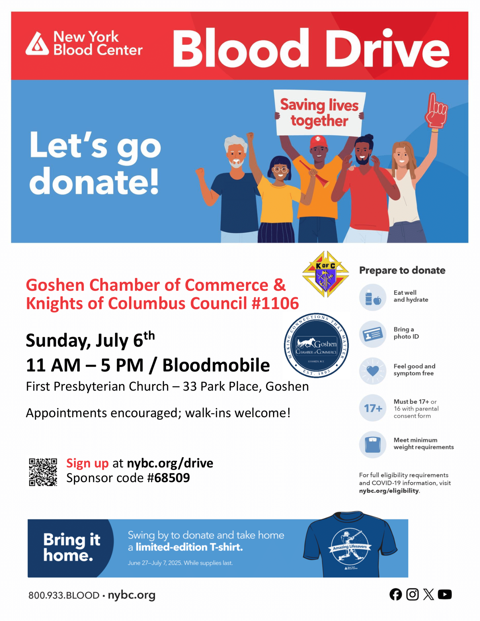 Goshen Chamber of Commerce Blood drive flyer 7 6 1 scaled