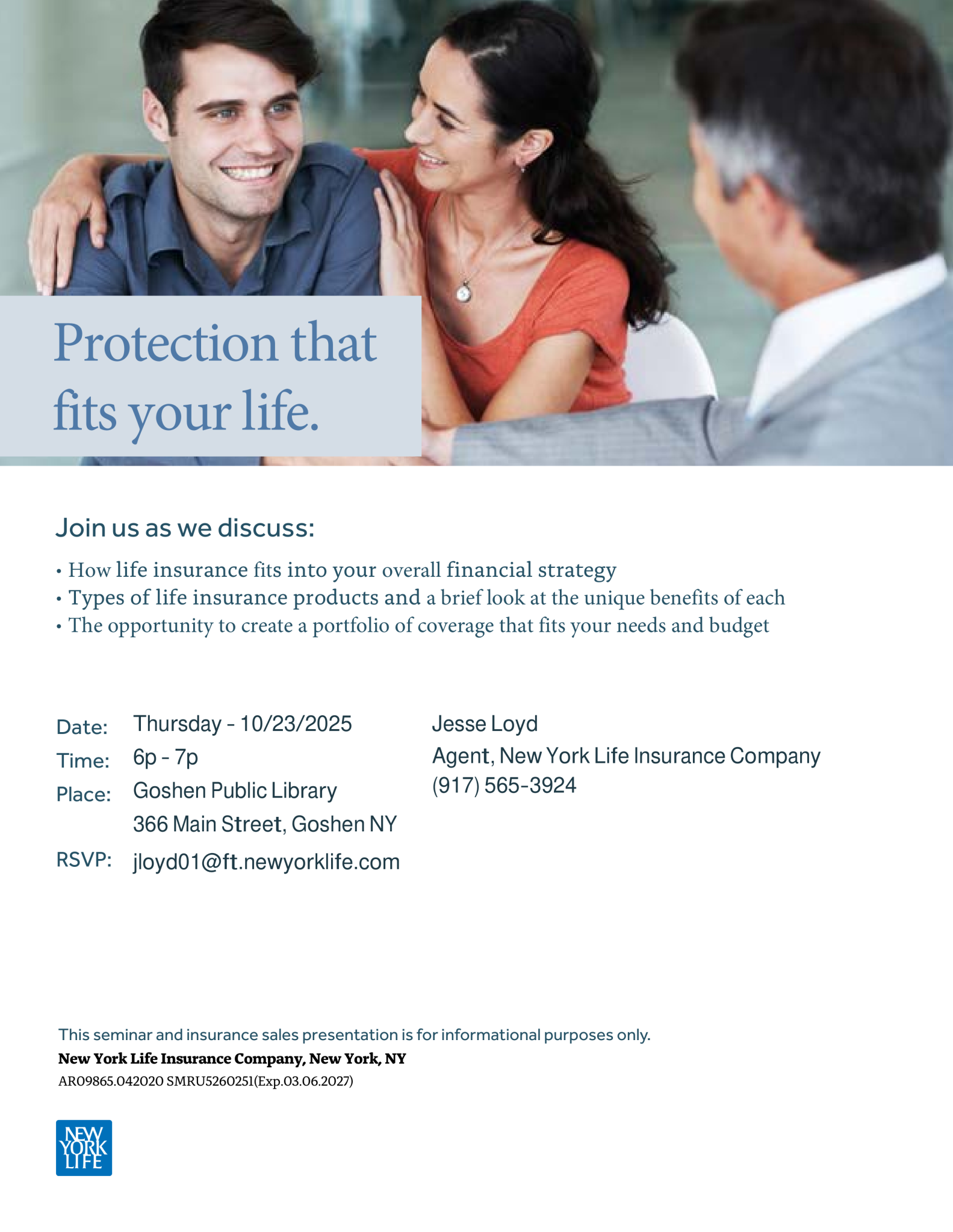 NYL Seminar Invite Protection That Fits Your Life invite scaled