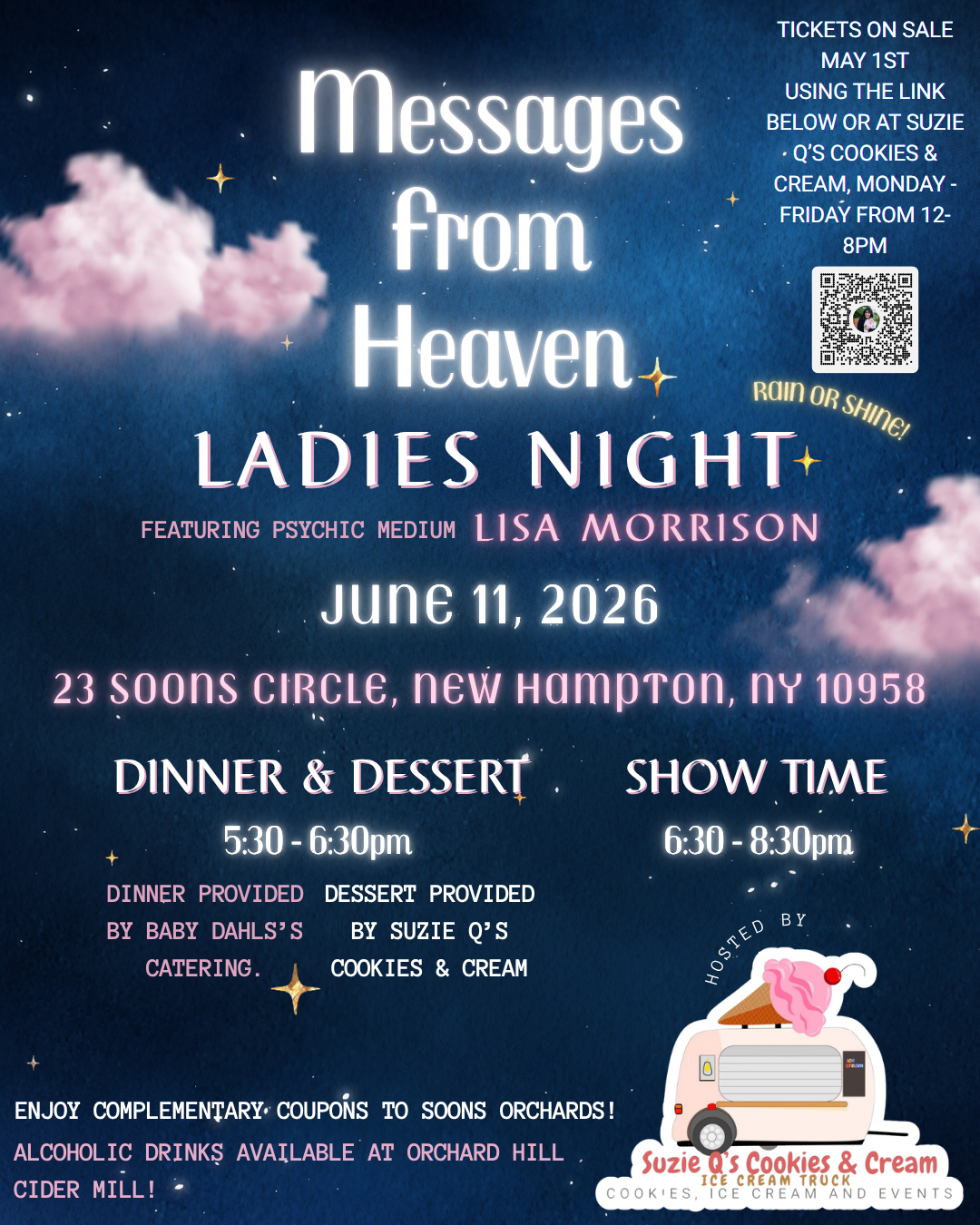 Message From Heaven Ladies Night at Soons Orchard Revision One Billion